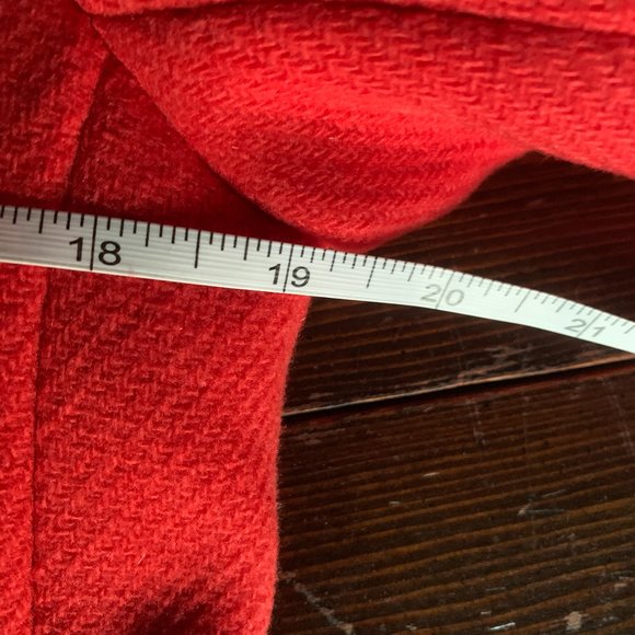 J. CREW WOMENS RED PEACOAT GOLD BUTTONS - Picture 14 of 14